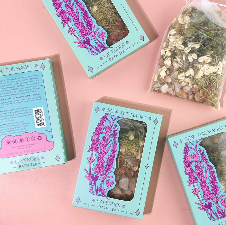 Lavender Lovers Tarot Botanical Bath Tea Box