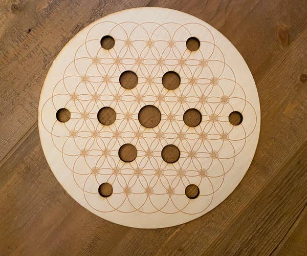 Flower of Life Dotted Sphere Holder Crystal Grid