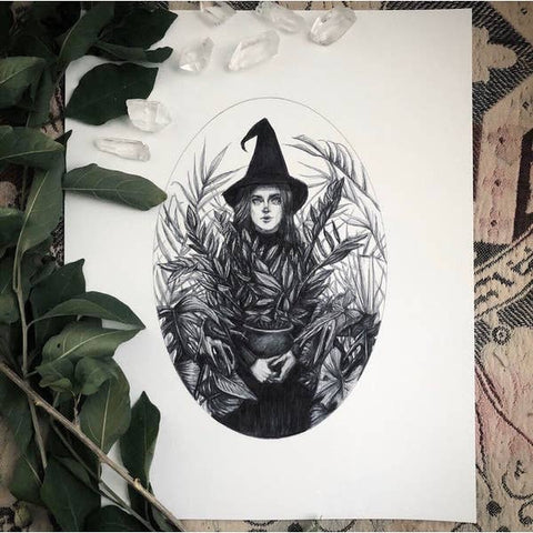 Green Witch Art Print